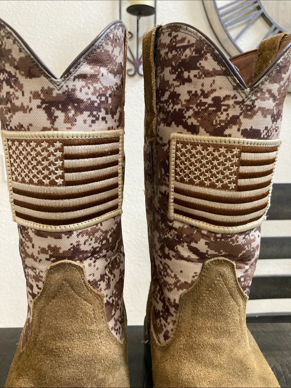 Ariat Tan/Brown Work Western Boots